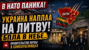 В НАТО ПАНИКА! УКРАИНА НА ПАЛА НА ЛИТВУ! БПЛА В НЕБЕ..ПРАВИТЕЛЬСТВО ЛИТВЫ В БОМБОУБЕЖИЩАХ