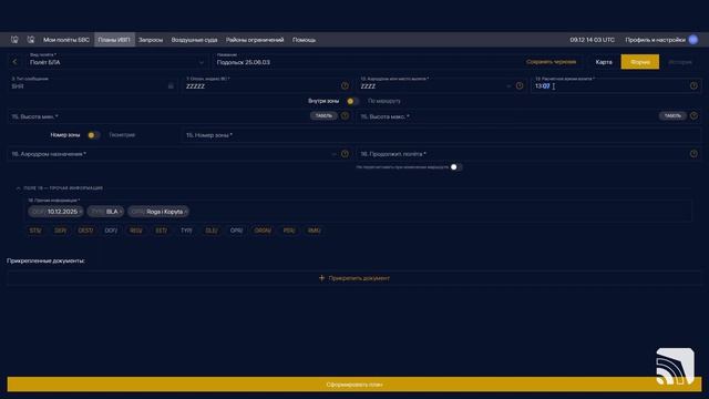 Как составить и подать план полёта для авиамодели в СППИ? видеоинструкция 2026 год