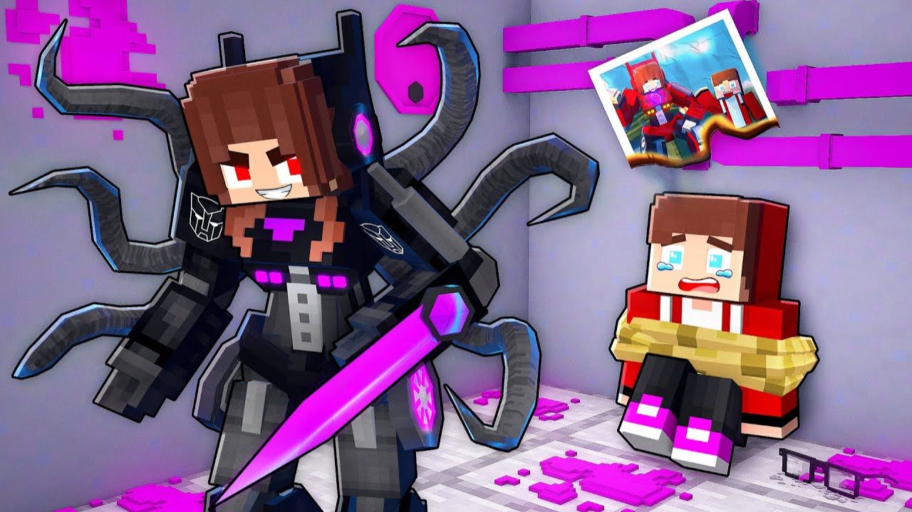 Девушка JJ`s ТРАНСФОРМАТОР Стала ТЕМНОЙ — Майзен Анимация Minecraft