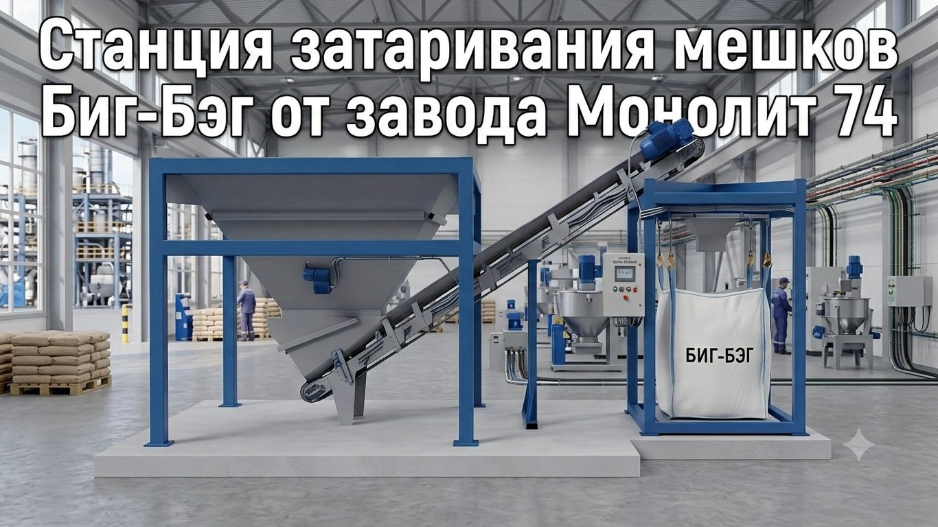 Станция затаривания мешков Биг-Бэг от завода Монолит 74