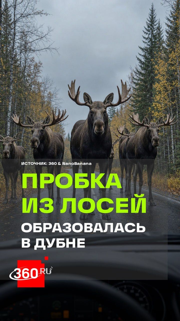 Лоси устроили миграционный бум в Дубне: ходят табунами и не боятся машин