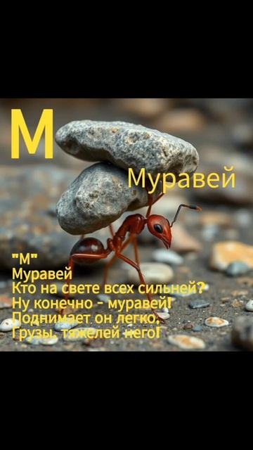 Буква М Муравей