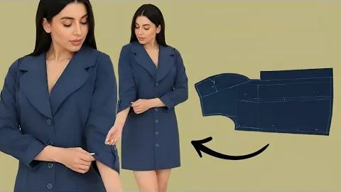 Крой и пошив платья-блейзер
