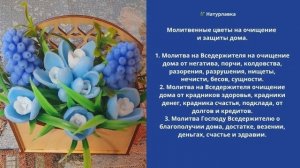 Молитвенные цветы на очищение и защиты дома.