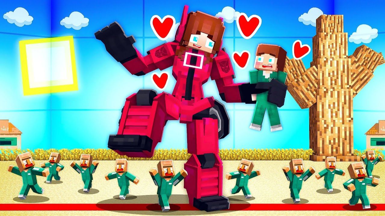 JJ`s Girl SQUID GAME TRANSFORMER и JJ - Love Story - Майзен Майнкрафт Анимация