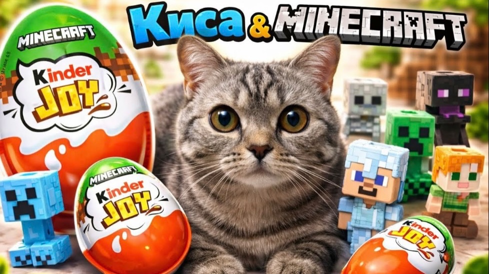 ИГРУШКИ MINECRAFT от Kinder Joy. РАСПАКОВКА с КИСОЙ ЛАРИСОЙ.