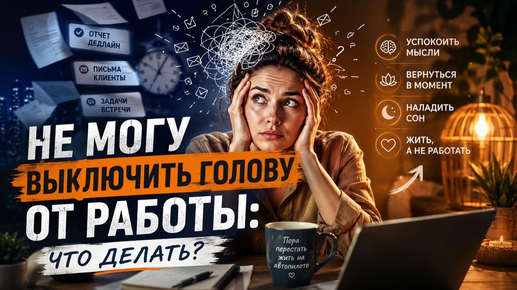 Не могу выключить голову от работы: что делать? Углубленный разбор темы с 3-х позиций