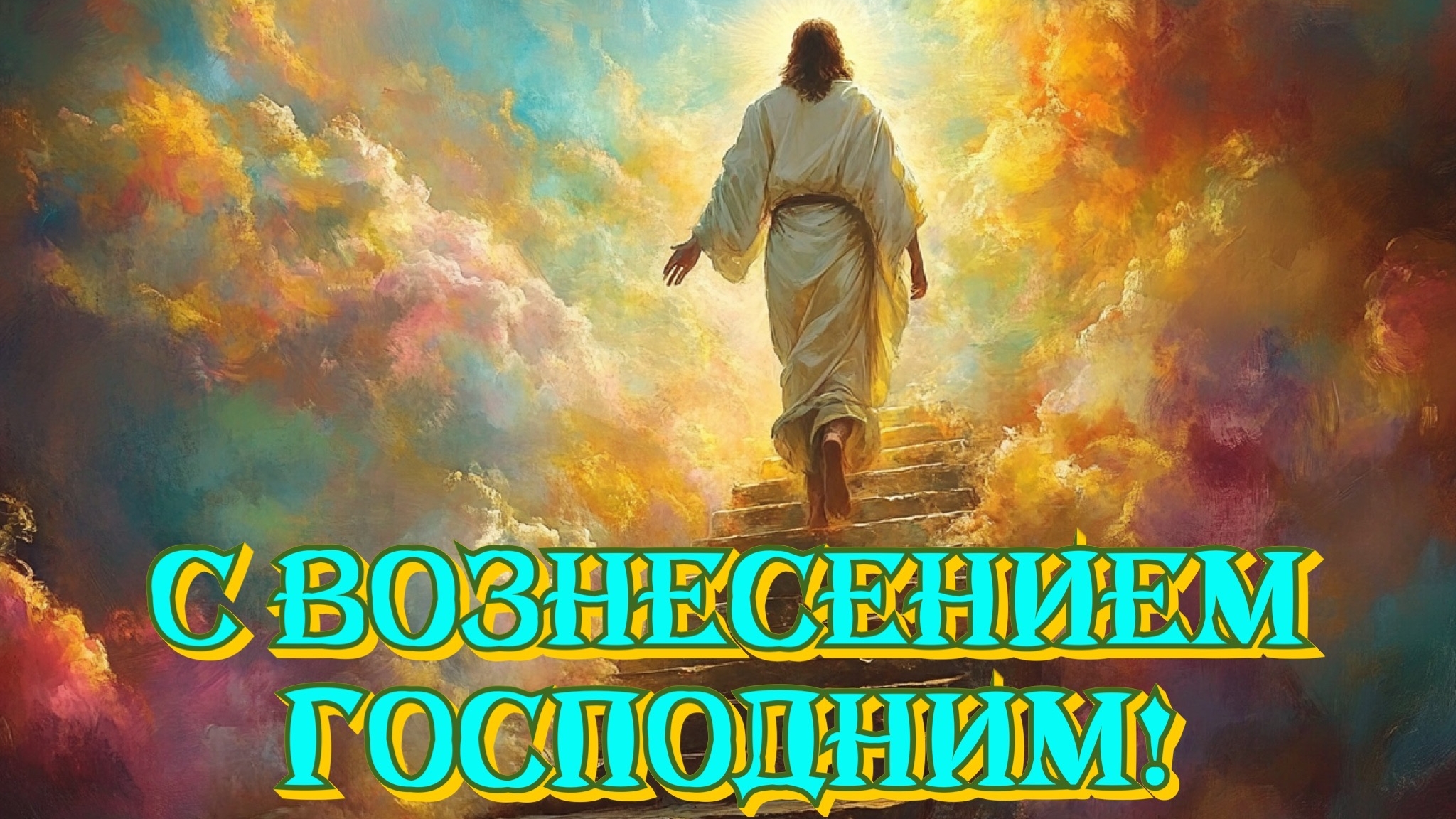 Христос вознесся- С праздником. Самая лучшая музыкальная открытка.