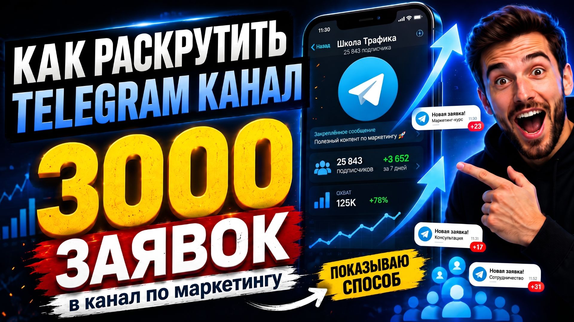 Как раскрутить телеграм канал? Показываю способ от а до я смотреть онлайн