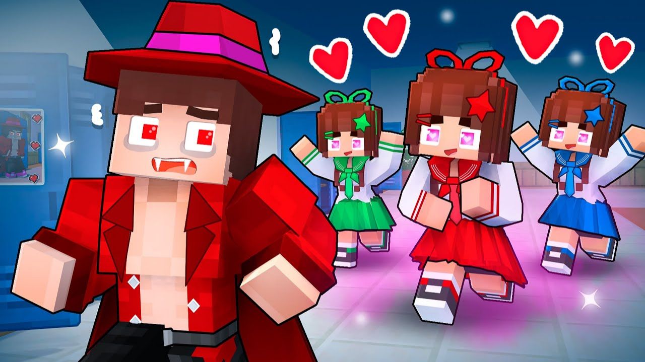 JJ Vampire High School LOVE CURSE — Мейзен Анимация Minecraft
