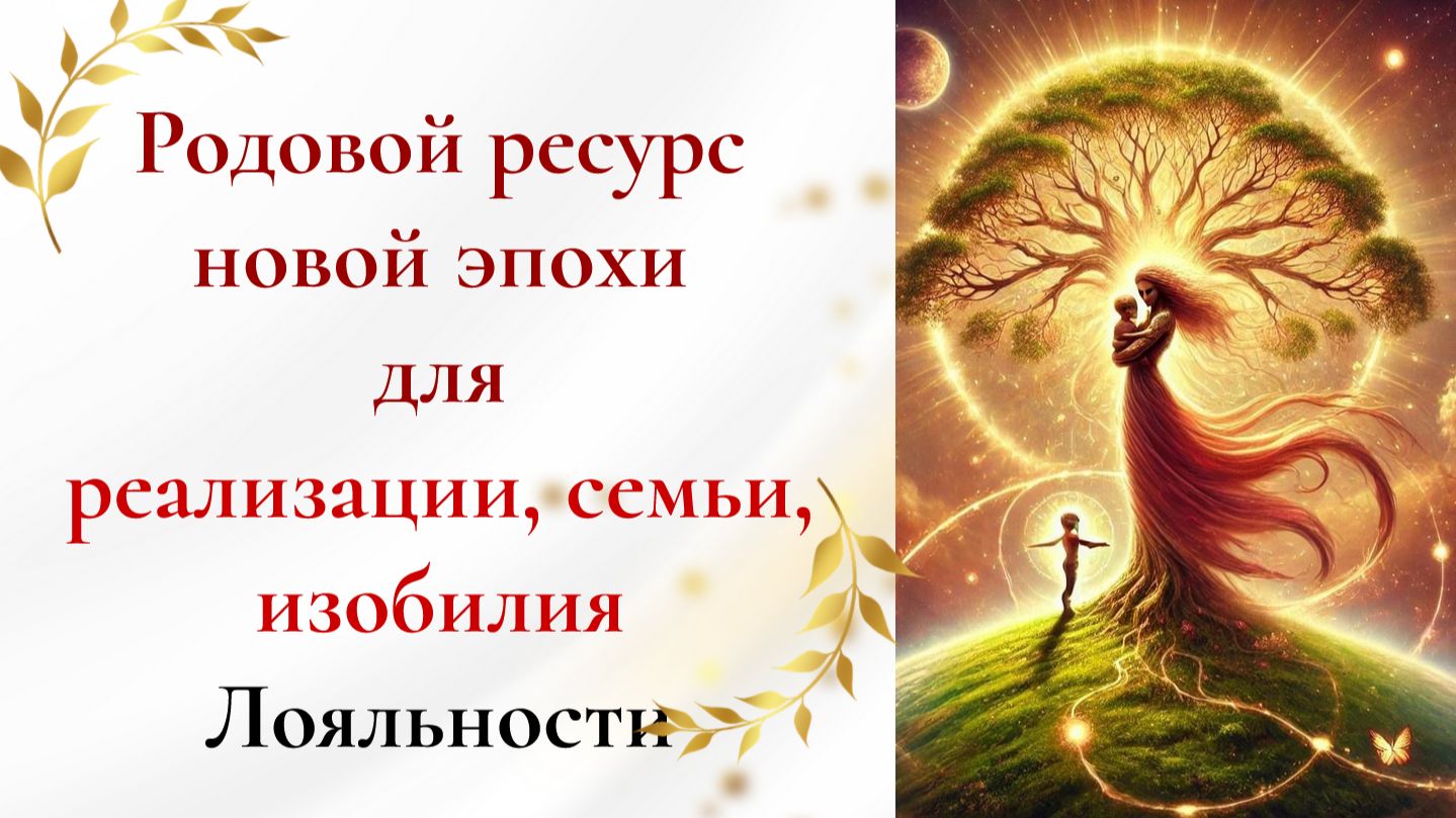 Родовой ресурс новой эпохи для реализации, семьи, изобилия. Лояльности