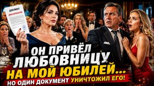 Муж привёл любовницу на мой юбилей и унизил меня при гостях… Но один документ уничтожил его!