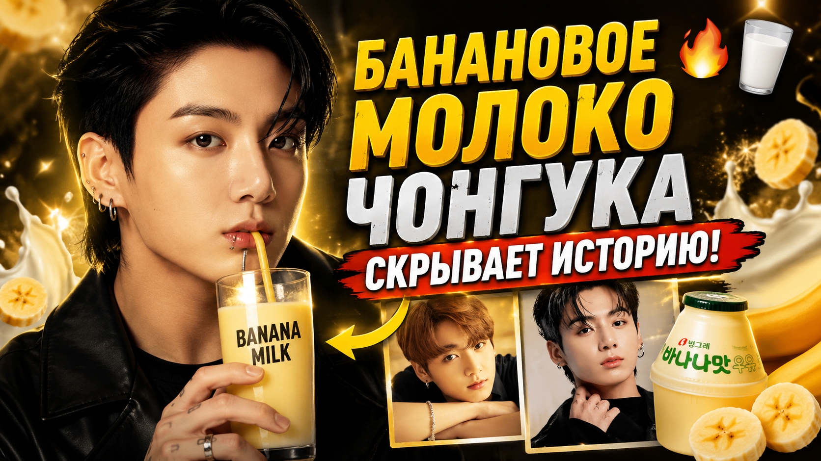 🔥🥛 Почему Чонгук так любит банановое молоко? История тронула Арми!