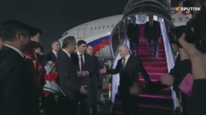 Президент России Владимир Путин прибывает с официальным визитом в Пекин, 19 мая 2026 года