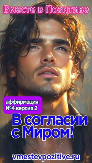 Affirmation. Male. №4. В согласии с Миром! (v2)
