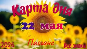 Карта дня🎁 22 мая 🌞💐Пасьянс. Тайм-код в описании 🦢