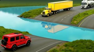 Автомобили против глубокой воды: Безумный челлендж #13 в BeamNG Drive!
