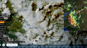 Сильные дожди и грозы на юге России. Вид со спутника 19.05.2026