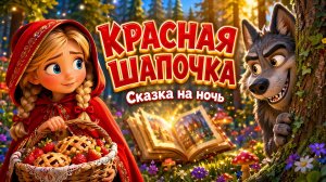 🔴 Красная Шапочка 🐺 Сказка на ночь для детей | Мультфильм 3D в Сказочной Книге ✨