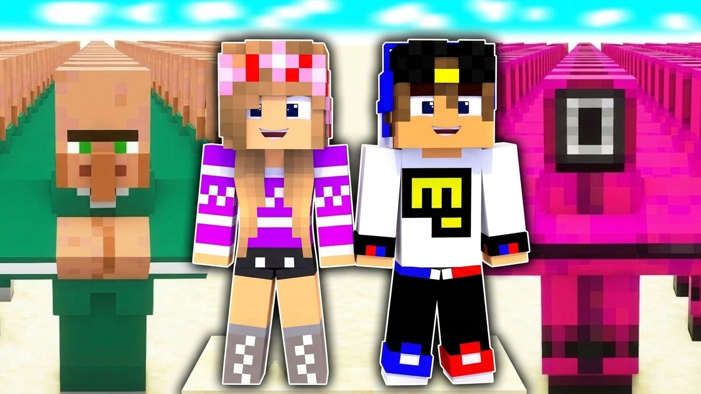 МОЙ ДРОН снял ИГРА В КАЛЬМАРА в МАЙНКРАФТ НУБ И ПРО ЭВОЛЮЦИЯ ВИДЕО MINECRAFT Евгенбро смотреть онлайн
