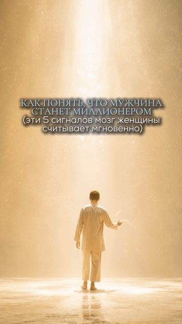 Как понять, что мужчина станет миллионером (эти 5 сигналов мозг женщины считывает мгновенно)