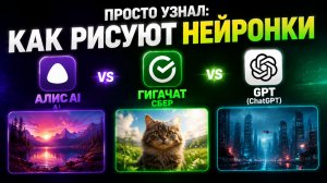Мой опыт: Как рисуют Нейронки Алиса AI, ГигаЧат и GPT (лого и текст)