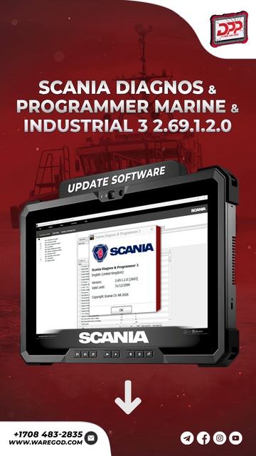 SCANIA DIAGNOS & PROGRAMMER MARINE & INDUSTRIAL 3 2.69.1.2.0