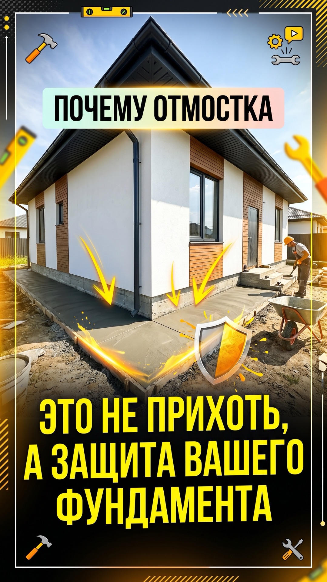 Почему отмостка — это не прихоть, а защита вашего фундамента?