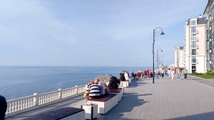 Набережная в Анапе,вид на морской порт.Театральная Площадь.жилой комплекс «Золотая Бухта»