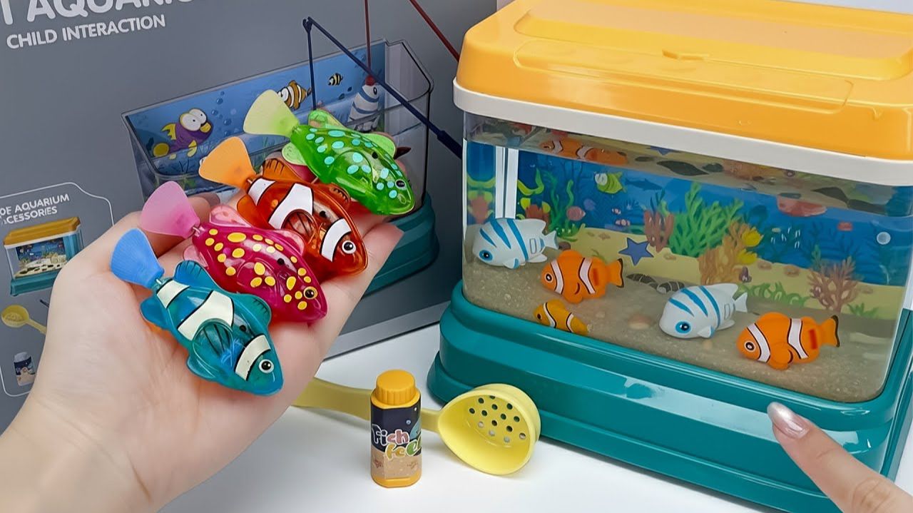 Светодиодный аквариум с роботами-рыбками 🐟 Распаковка и Обзор ярких игрушек! Мультики для детей!