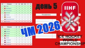 ЧМ по хоккею 2026. Итоги 5 дня. Таблица. Результаты.