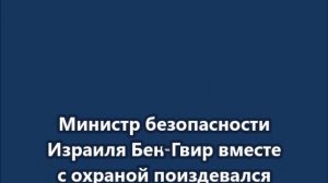 Министр безопасности Израиля Бен-Гвир поиздевался над задержанными пропалестинскими активистами