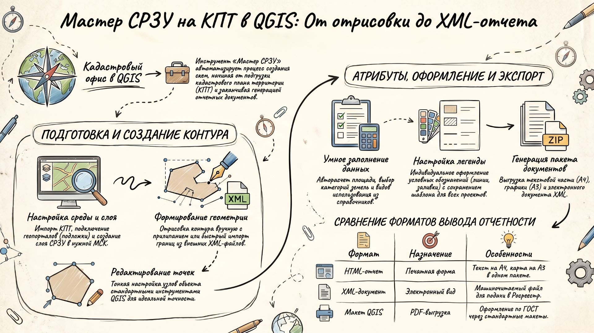 Как подготовить Схему расположения земельного участка (СРЗУ) в QGIS: пошаговая инструкция