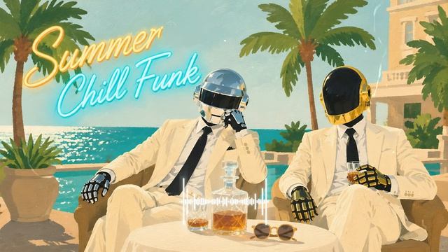 DAFT PUNK INSPIRED SUMMER CHILL FUNK – Riviera Sunset Escape 🌴☀️ Luxury Poolside Disco Lounge