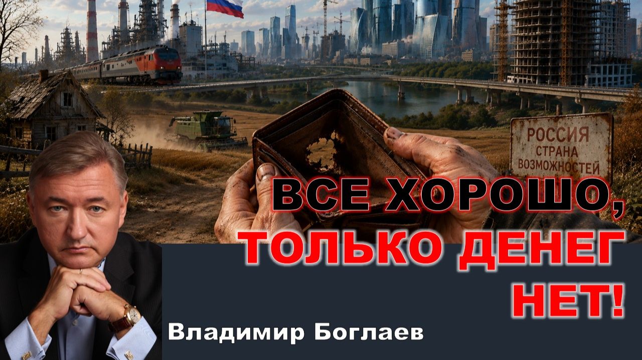 Владимир Боглаев на канале Спец: ВСЕ ХОРОШО, ТОЛЬКО ДЕНЕГ НЕТ.