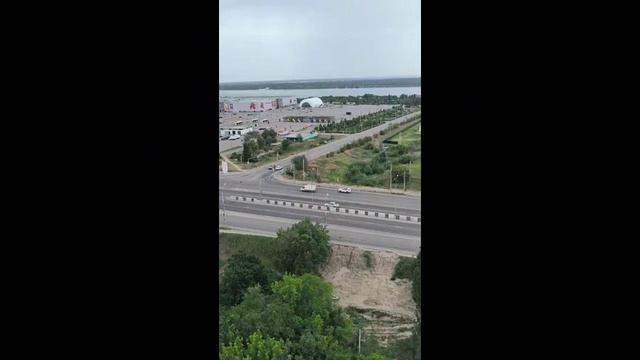 Волга с высоты птичьего полета Вид из элитного ЖК