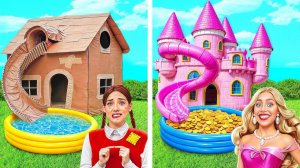 Бедная vs Ультра Богатая Палатка # Строим Домики Одного Цвета от Multi DO Girls