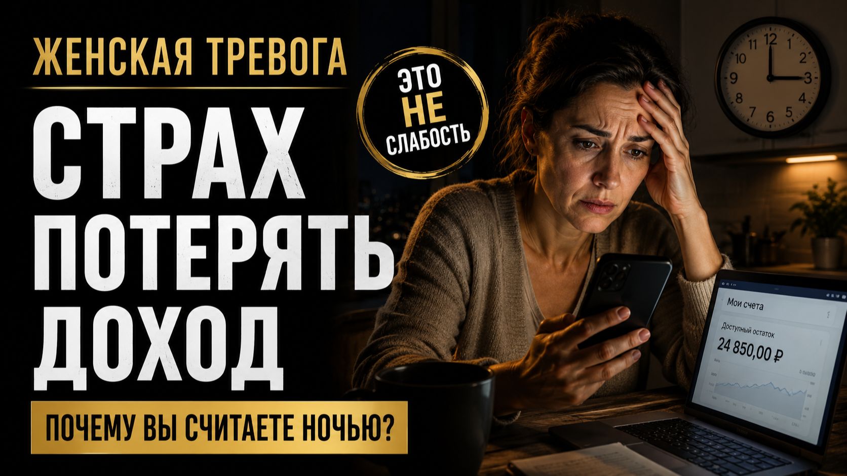 Женская тревога и страх потерять доход. Почему вы считаете деньги ночью — и что с этим делать?