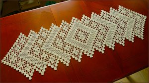 Филейная салфетка крючком. Часть 5.