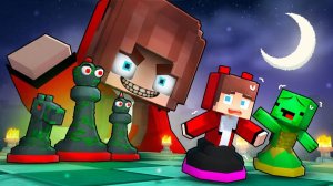 Джей-Джей и Майки против CRAZY Girl STALKER в шахматах — Майзен Анимация Minecraft