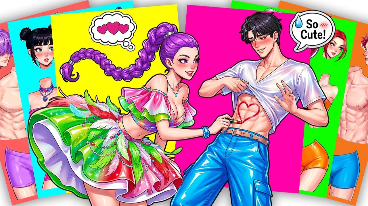 Я рисую на тебе свою любовь! 💖💜 Хантрикс Руми X Саджа Джину - Кейпоп-охотницы на демонов. Мультики