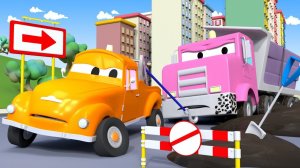 Фани застряла - Эвакуатор Том в Автомобильный Город  🚗 детский мультфильм