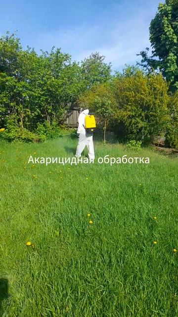 Обработка участка от клещей.Акарицидная обработка.