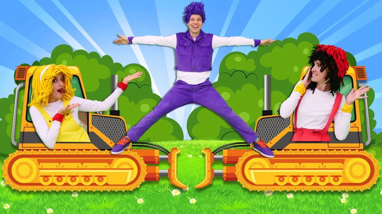 🎶 Рабочие машины - Бульдозер! Развивающие песенки про машинки и мультфильмы для детей