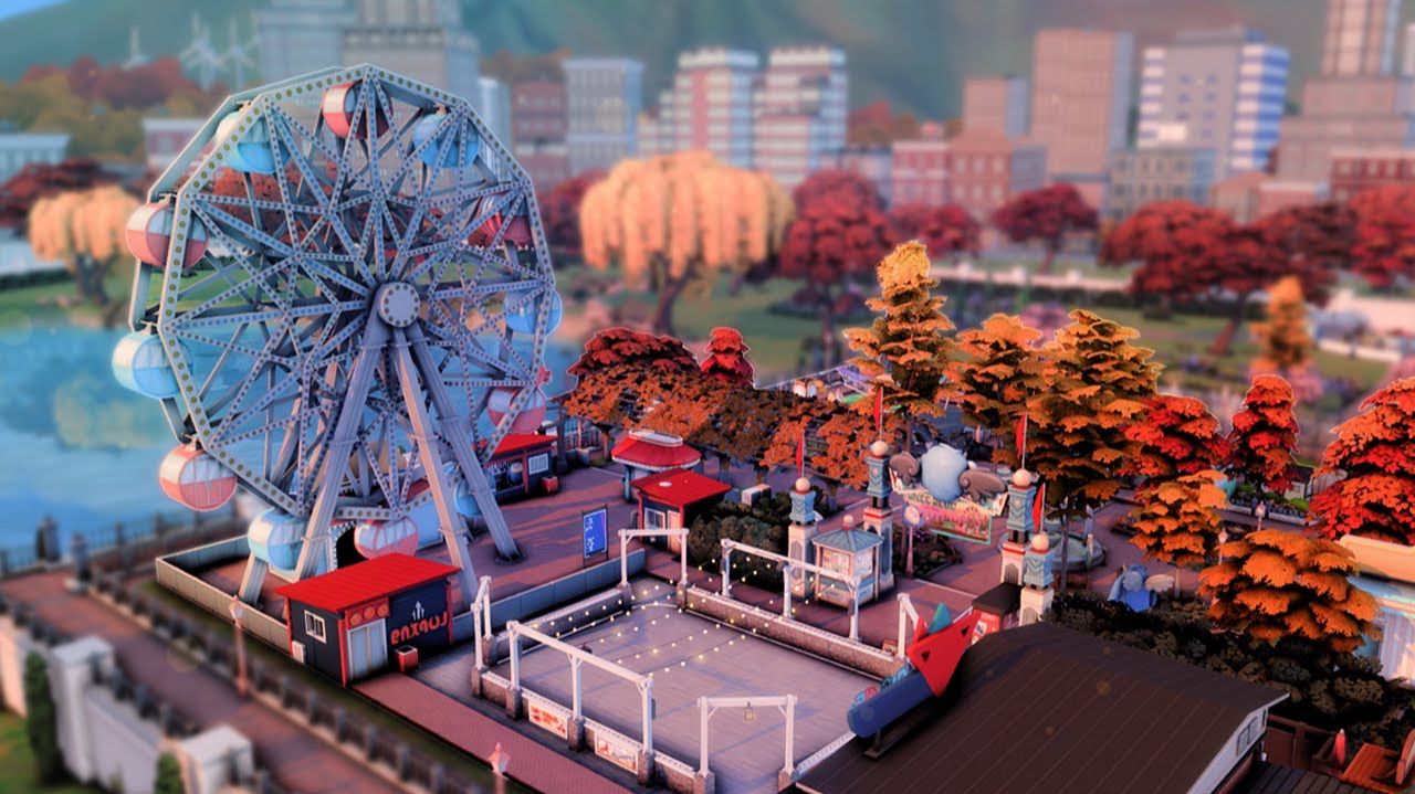 Осенний Парк - Строительство The Sims 4 [NO CC]