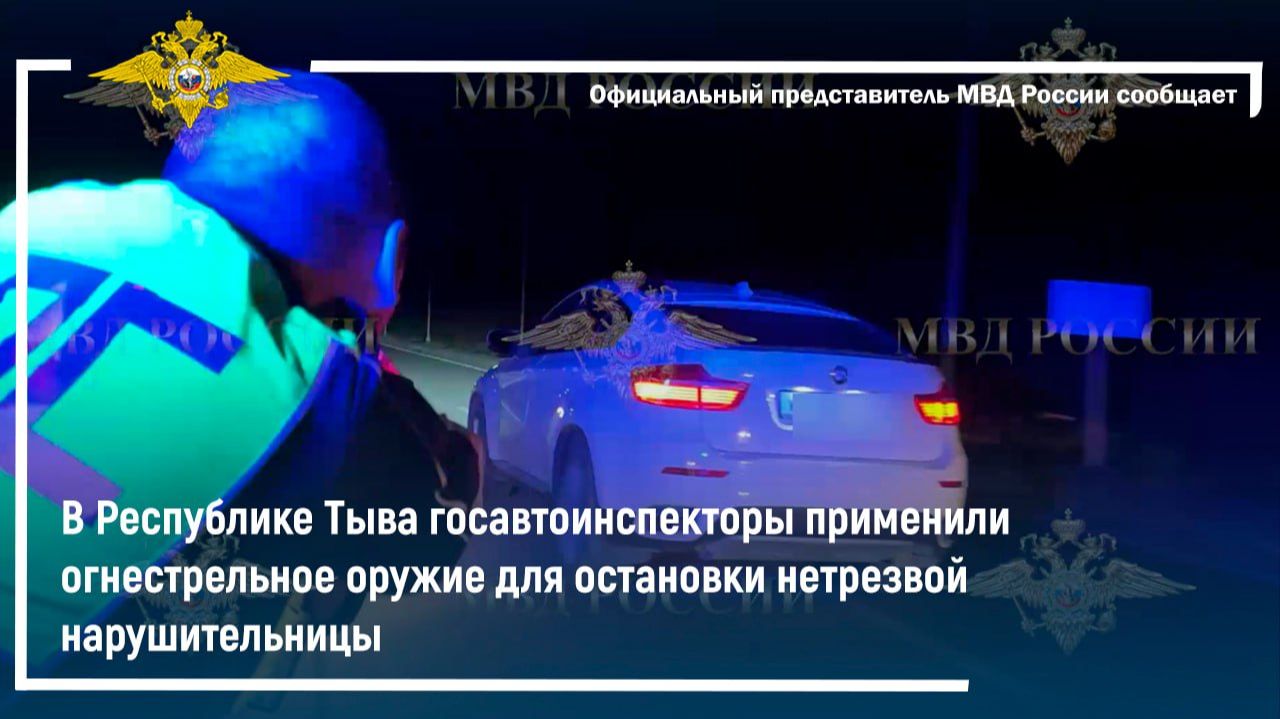 В Туве госавтоинспекторы применили оружие для остановки нетрезвой нарушительницы