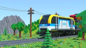 LEGO Поезд против вертолета Неудачная попытка ограбления Видео детям
