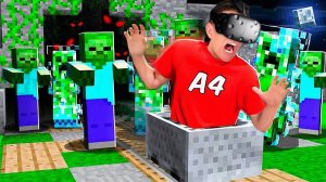 24 ЧАСА В VR МАЙНКРАФТЕ ЧЕЛЛЕНДЖ ! А4