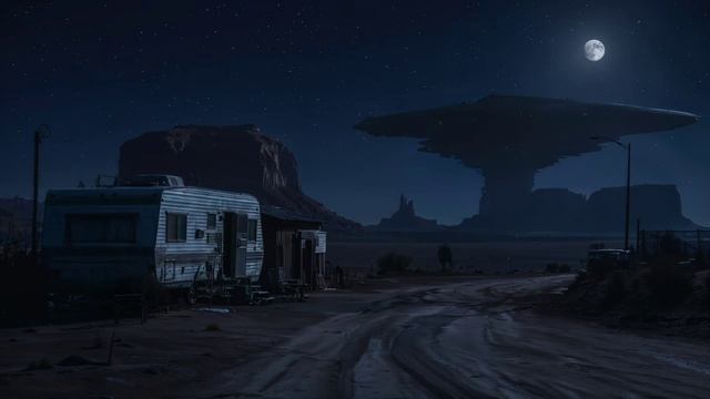 SILENT CONTACT ｜ Monument Valley RV Outpost Ambience ｜ Day & Night Sci-Fi Ambient ｜ 4 Hours
