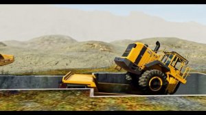 BeamNG Drive - Тестирование подвески и стресс-тестирование самосвала Hirochi HT-55